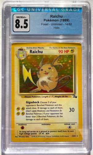 Raichu (Unlimited) graded CGC 8.5 for sale on eBay