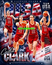 Caitlin Clark 2026 USA NATIONAL TEAM 8x10 GLOSSY CUSTOM PHOTO INDIANA FEVER