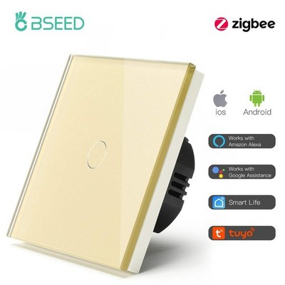BSEED Smart Zigbee Switches 1/2/3Speed 1Way Intelligent Touch Light Switch Wall S