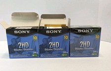 Sony 2HD 3.5" 1.44MB IBM Formatted 3 Packs Micro Floppy Diskettes 29 Discs