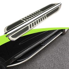 2Pcs Aluminum Running Boards Fixed Nerf Bars Side Steps with Brackets