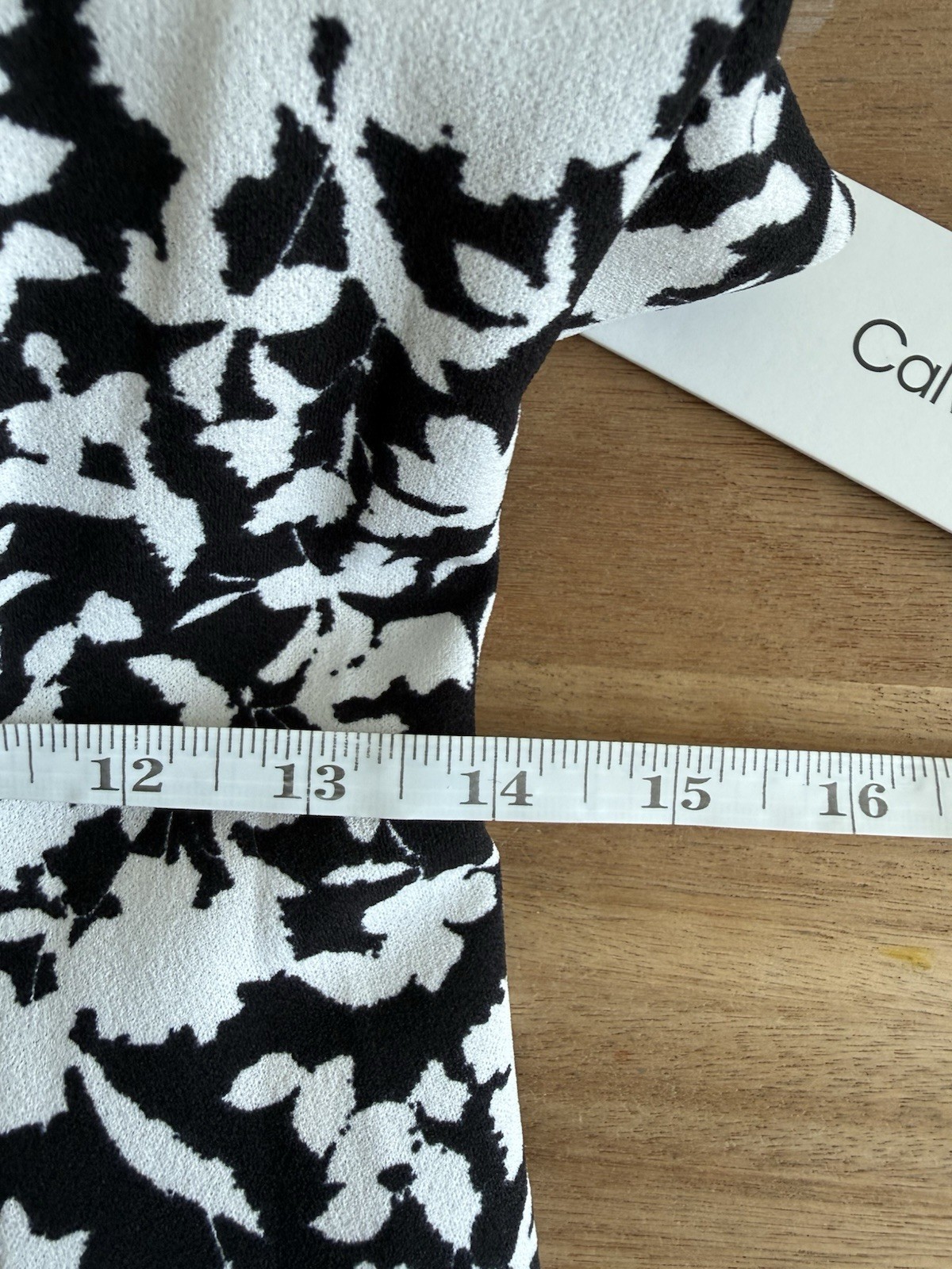 Calvin Klein Black & Cream Floral Sleeveless A-Line Knee Length Dress Size 4 NWT thumbnail 12