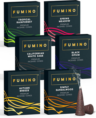 Fumino Räucherkegel-Set Essentiell Multipack - Frische Räucherkerzen Mit Masala
