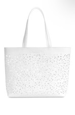 Oscar De La Renta-Fragrance-White Tote Bag Purse-(NEW WITH TAGS IN CLEAR BAG)