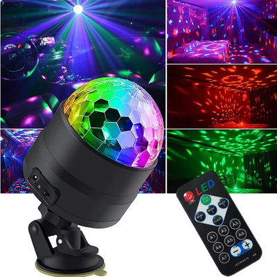 7 Colors Strobe Light Sound Activated Stage with Remote Control Disco Ball Lamps