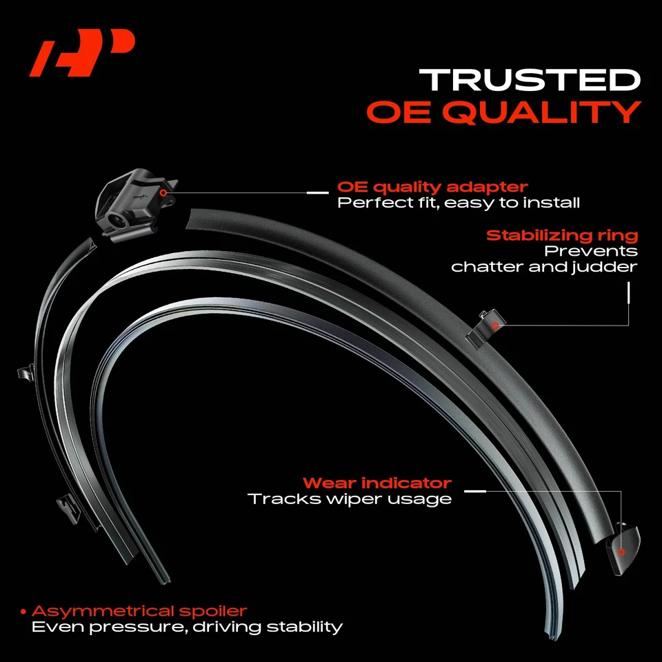 Limpiaparabrisas delantero A-Premium 2 piezas 24" y 24" para Mercedes-Benz C250 Foto 4 de 4