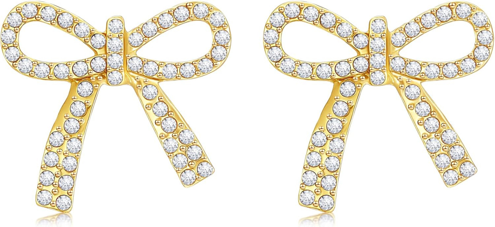 Teardrop Dangle Earrings for Women,Bow Pearl Gold Tassel Waterdrop Design, State