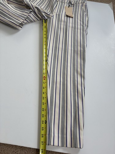 Pantalón Anthropologie Scotch & Soda Lowry a Rayas Tiro Medio Pierna Ajustada Talla 28/30 Nuevo - Imagen 10 de 11