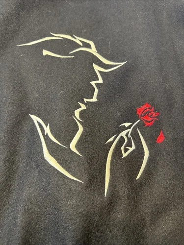 Vtg 90s Disney Beauty & The Beast Varsity Jacket Large Broadway Play Theater EX - product listing photo