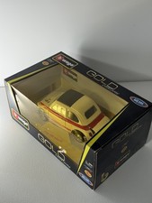 Fiat 500 Abarth 1:18 burago GOLD Collection Die Cast Metallo + Box Originale