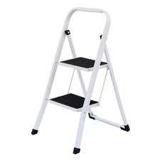 NEW! Foldable 2 Step Ladder Stepladder Non Slip Tread Safety Steel Step