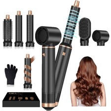 Airbrush Hair Styler 5 in 1 Hair Dryer Brush with Curl, Straighten, Volumise