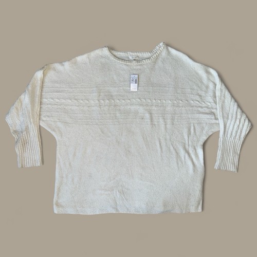Maglione Dolman Maurice’s Taglia 1X Plus Super Morbido Maglia Cavo Avorio Nuovo con etichette - Foto 2 di 6