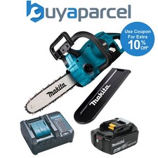 Makita DUC307ZX2 18v LXT Cordless Chainsaw Brushless 300mm 12" 1x 4.0Ah Battery