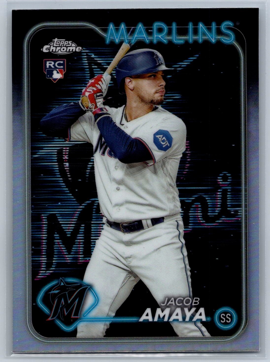 2024 Topps Chrome - Jacob Amaya #92 Lightboard Logo Refractor (RC) Rookie