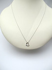 B. David 14K White Gold Heart Pendant Necklace 18" in Box 0.8 Gr [N133] — photo 4