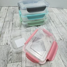Reusable Plastic Divided Meal Prep Food Storage Container Clips - Choose Color