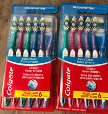 Colgate Extra Clean Toothbrush, Medium-6 per pack/2 packs