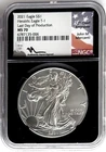 2021 SILVER EAGLE HERALDIC EAGLE TYPE 1 LAST DAY OF PRODUCTION NGC MS70 MERCANTI