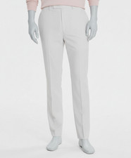 Calvin Klein Mens White Textured X Slim-Fit Dress Pants Size 36W 32L