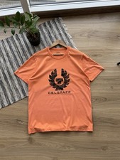 BELSTAFF HEX PHOENIX HEAVY WEIGHT COTTON T-SHIRT SIZE L MEN ORANGE