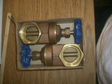2 New   2" NPT female brass non-rising stem gate valve  LOT of TWO