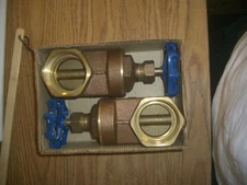 2 New   2" NPT female brass non-rising stem gate valve  LOT of TWO