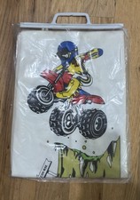 Vintage - Two Pieces Cotton Seat Covers - Fancy Design Racing Motocross