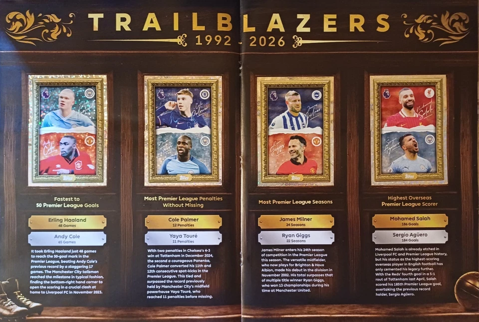 TOPPS PREMIER LEAGUE 2026 TRAIL BLAZERS VARIOUS STICKERS (NOT STUCK) - Image 1 of 1