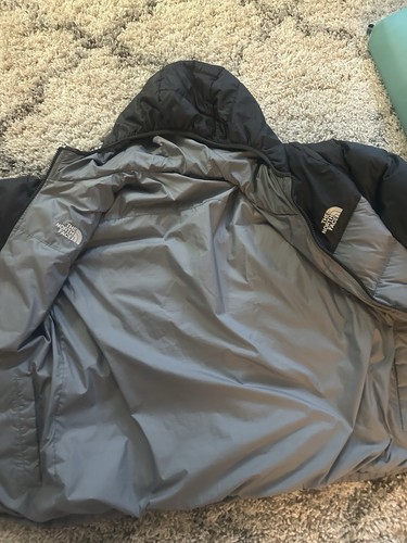 The North Face Reversible Hooded Down Jacket 550 Small Black Gray - Picture 5 of 7