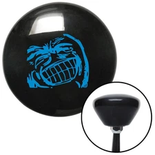 Blue Big Grin Meme Black Retro Shift Knob w/ M16x1.5 Insert Shifter Auto Manual