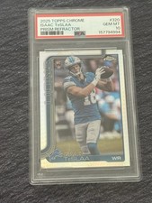 2025 Topps Chrome NFL - Rookies Isaac TeSlaa #320 Prism Refractor (RC) Gem 10