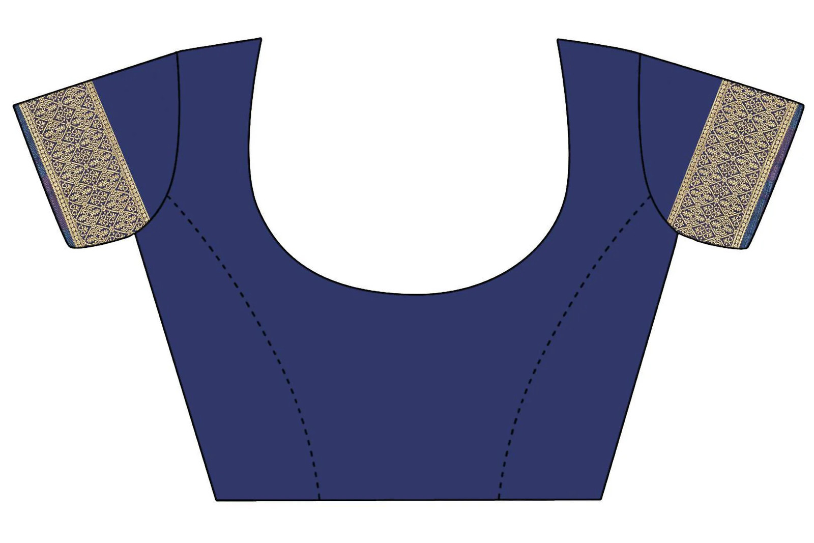 Sari Banarasi bleu pour femme, vêtement traditionnel en soie tissée avec broderies