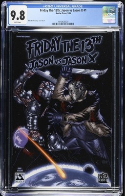 FRIDAY THE 13TH JASON VS JASON X #1 CGC 9.8 Mike Wolfer Art  AVATAR PRESS 2006