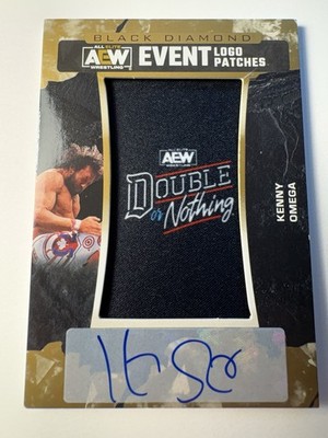 2024 AEW Upper Deck Black Diamond Kenny Omega Event Logo Patches Autograph /99