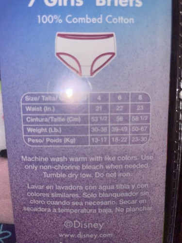 Encanto Girls' Cotton Bikini Underwear Multipacks 7 Pack Sz 4T - Picture 3 of 3