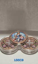 5 of 1oz Copper .999 Swiss Helvetia Suntenbit Colorized,the third Liberty Series