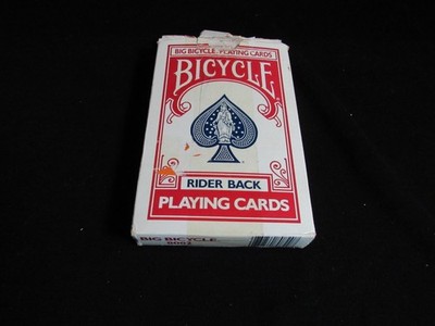 Original 8082 Big Bicycle 4-1/2'' x 7'' RED BACK Cards for Magic Tricks