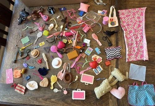 Huge Barbie Accessory Lot Vintage Day to Night Briefcase Computer Phone 80s