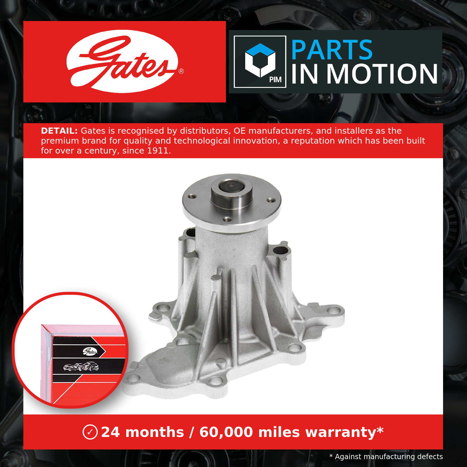 Water Pump fits NISSAN NP300 D22 2.5D 2008 on YD25DDTi Coolant Gates 21010EB300 - Image 6