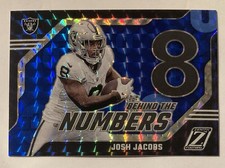 2023 Panini Zenith - Behind the Numbers Josh Jacobs #16 Blue