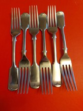 6 X Nevada Silver Forks Electroplated Nickel Silver 