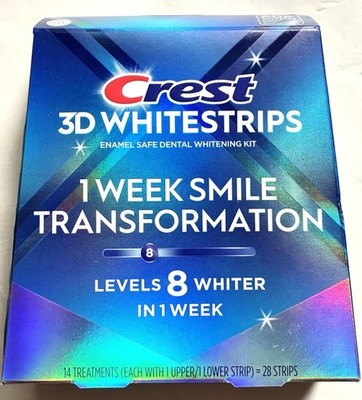 Crest 3D Whitestrips 1 Week Smile Transformation 8 Levels  In 1 Week Exp 12/2027