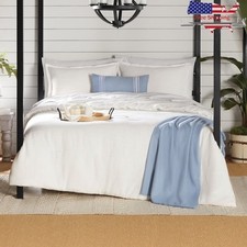 5-Piece White Matelasse Comforter Set W/ Shams Throw Decorative Pillow New