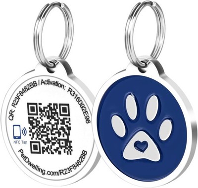 Pet Dwelling    QR Code & NFC Smart Pet ID Tag for Dogs with Instant Scan Alerts