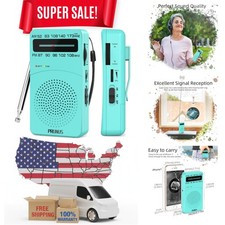 J-166 Portable Radio AM FM, Gifts for Dad and Mom, Battery Operated Radio wit...