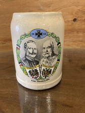 Vintage West German Beer Stein Wilhelm II & Franz Joseph I from 1985 0.5 Liter