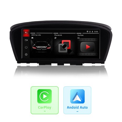 Bildschirm AHD Android Auto für BMW E60/E61/E90/E91/E92/E93 SWC AirPlay CarPlay