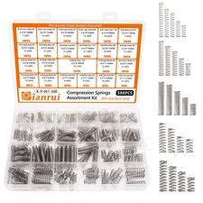 300PCS Compression Springs Assortment Kit, 23 Sizes, 304 Stainless Steel