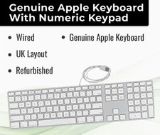 Genuine Apple Keyboard UK Standard Layout with Numeric Keypad USB Wired